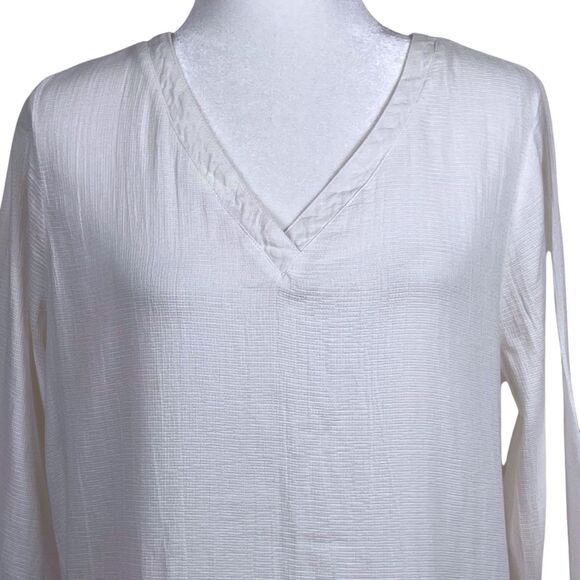 Soft Surroundings Cotton Gauze Embroidered Tunic Top White Size Medium - Picture 7 of 16